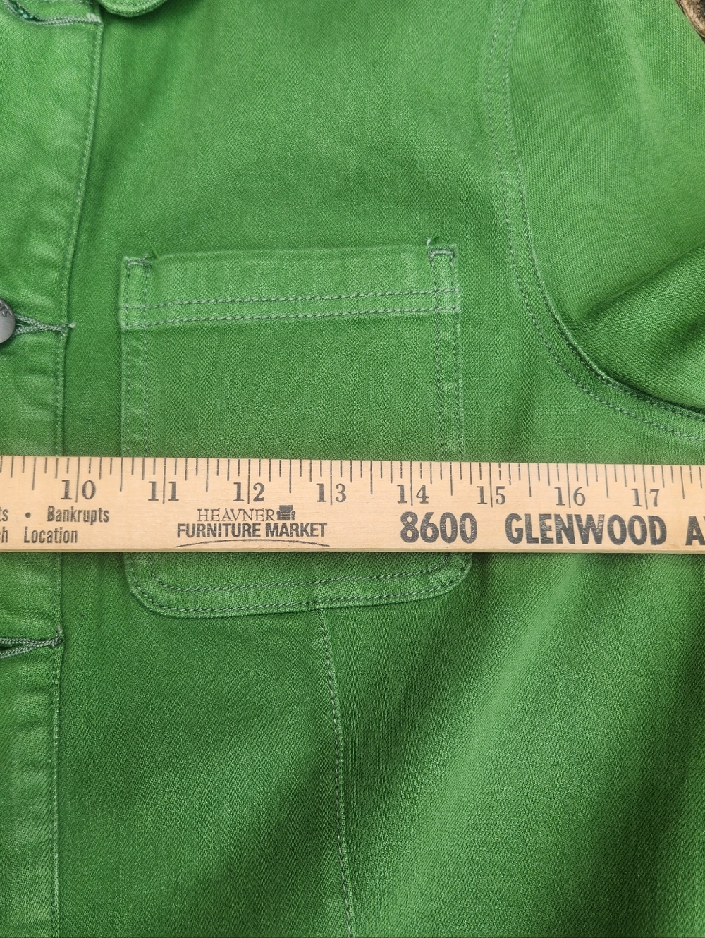 Talbots green denim short sleeved jacket Medium - Picture 7 of 11